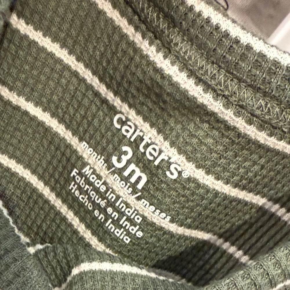 NWT Carter's Olive Stripe & Heather Surfboard Sleeveless Baby Bodysuits